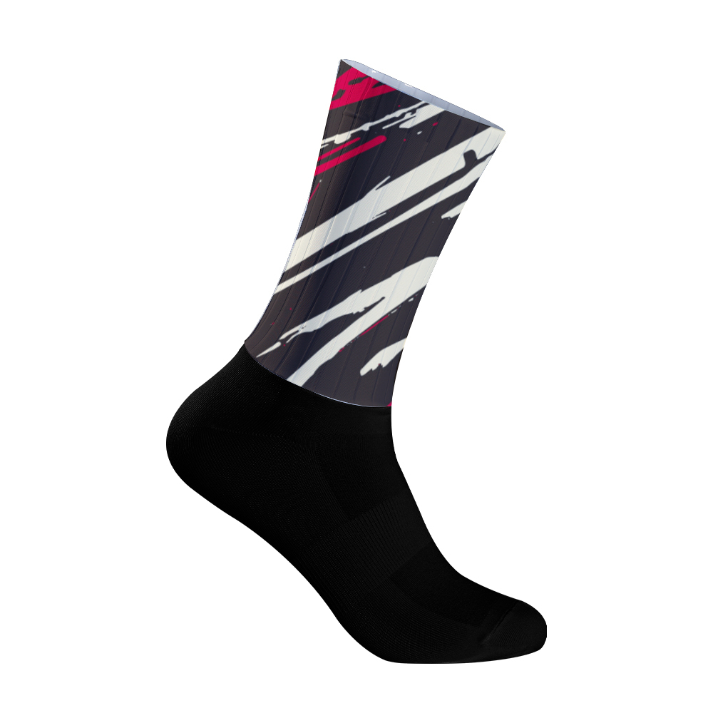 Mountain Biking Socks - Fashion Color Block Cycling Socks Breathable
