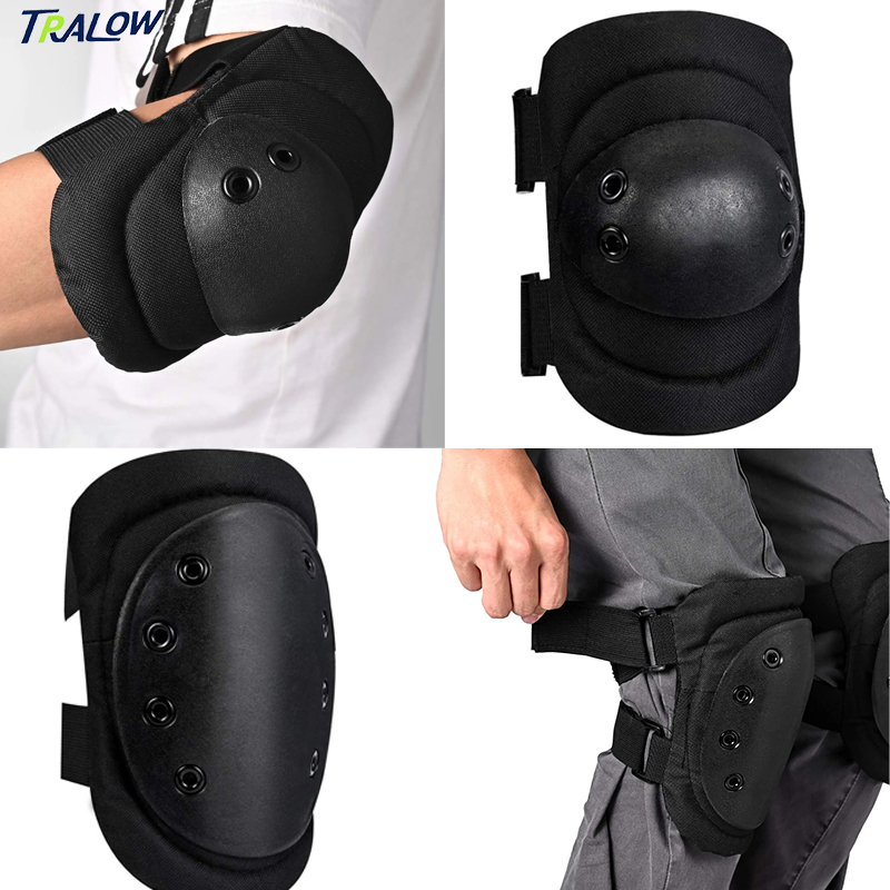 Mountain Biking Knee And Elbow Pads - TRALOW 4in1 Knee Elbow Wrist Protective