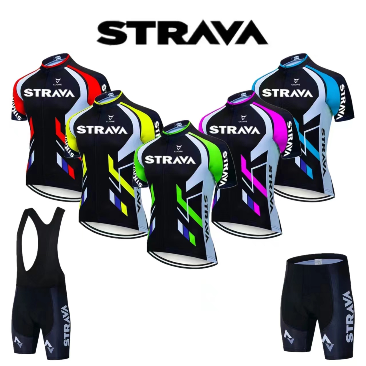 Mountain Biking Overalls - Strava Bike Jersey Set Summer Cycling