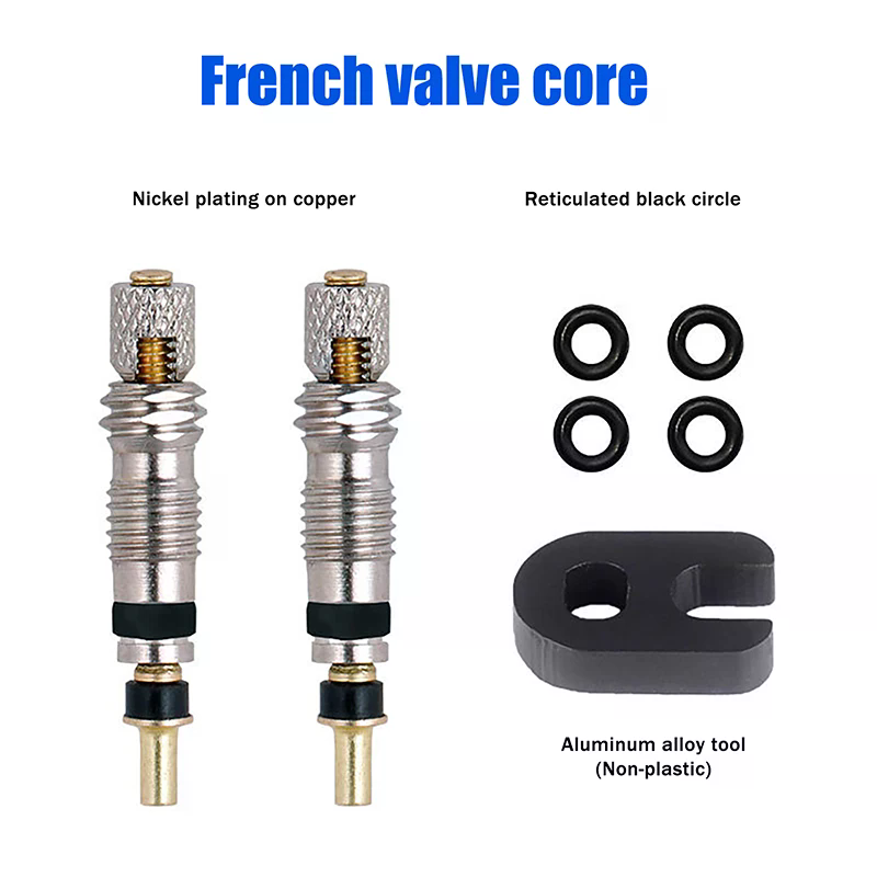 Mountain Biking In French - 1Set Brass Presta Valve Core Set