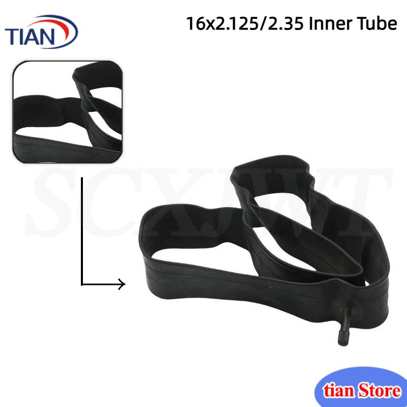 Mountain Biking Tube - Butyl rubber inner tube 16x2.125/2.35 inner