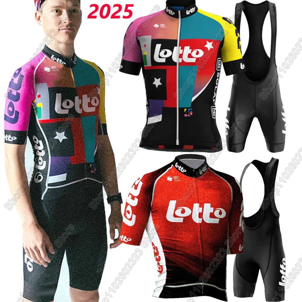 Mountain Biking Pants For Men - Lotto team 2025 cycling jersey set