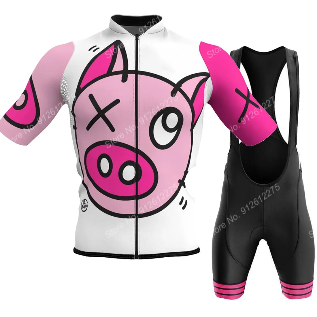 Mountain Biking Pants For Men - Set Cartoon Comic Pig 2023 Cycling