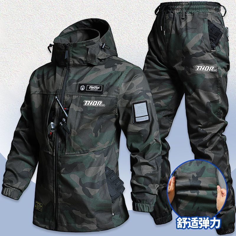 Mountain Biking Underwear - THORSOL Cycling Jacket Set Men Waterproof
