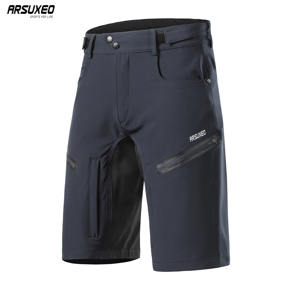 Mountain Biking Overalls - ARSUXEO Men's Cycling Shorts Loose Fit