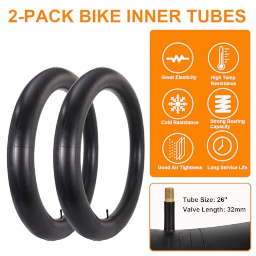 2-Pack 26x4.0 Fat Bike Tire, 2 - Mountain Biking Tube review and price