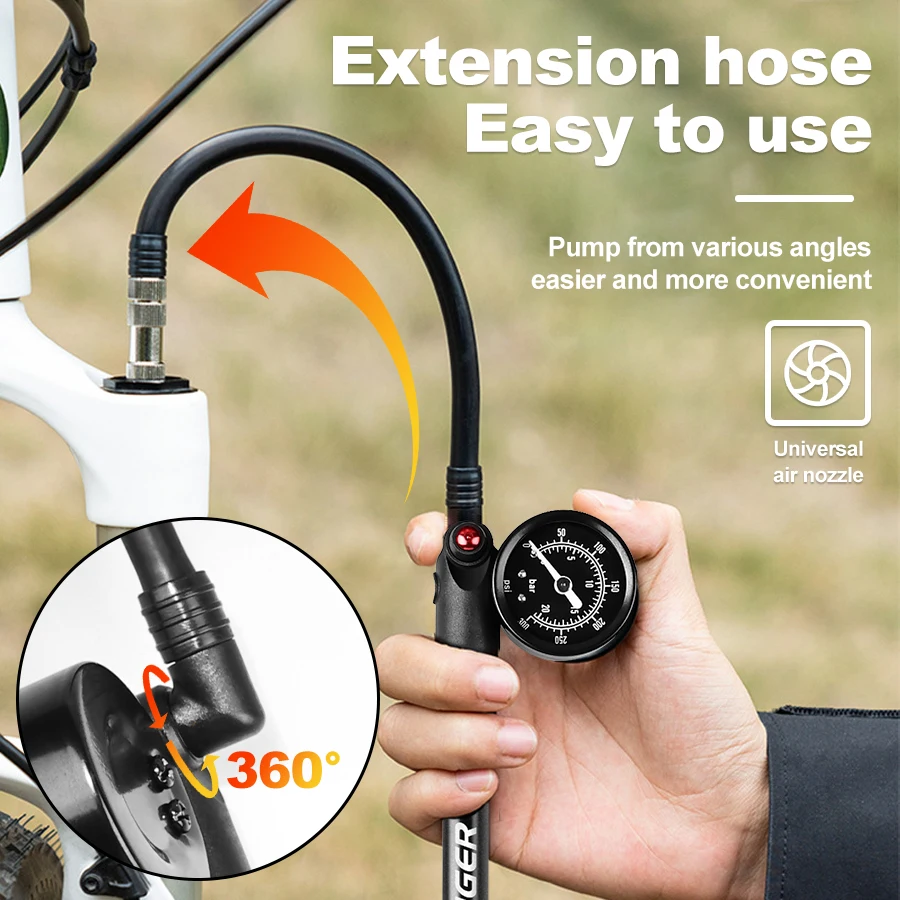 X-TIGER 300psi Bicycle Air Pum - Shock Pump Suspension review and price